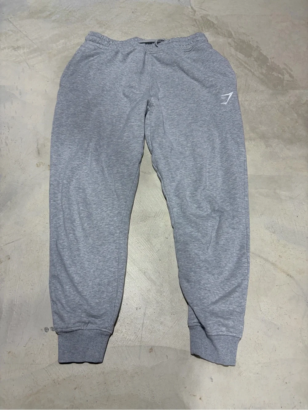 Gymshark crest Light Grey Joggers medium